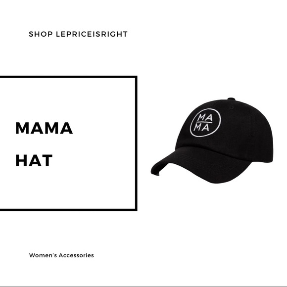 Mama Embroidered Baseball Hat (Mother's Day Gift, New Mom, Mom-to-be) Black Cap - Picture 4 of 4